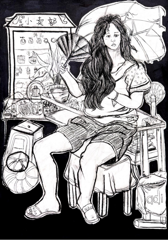 图为来自河北的王子玮创作的绘画作品《向往》。.png